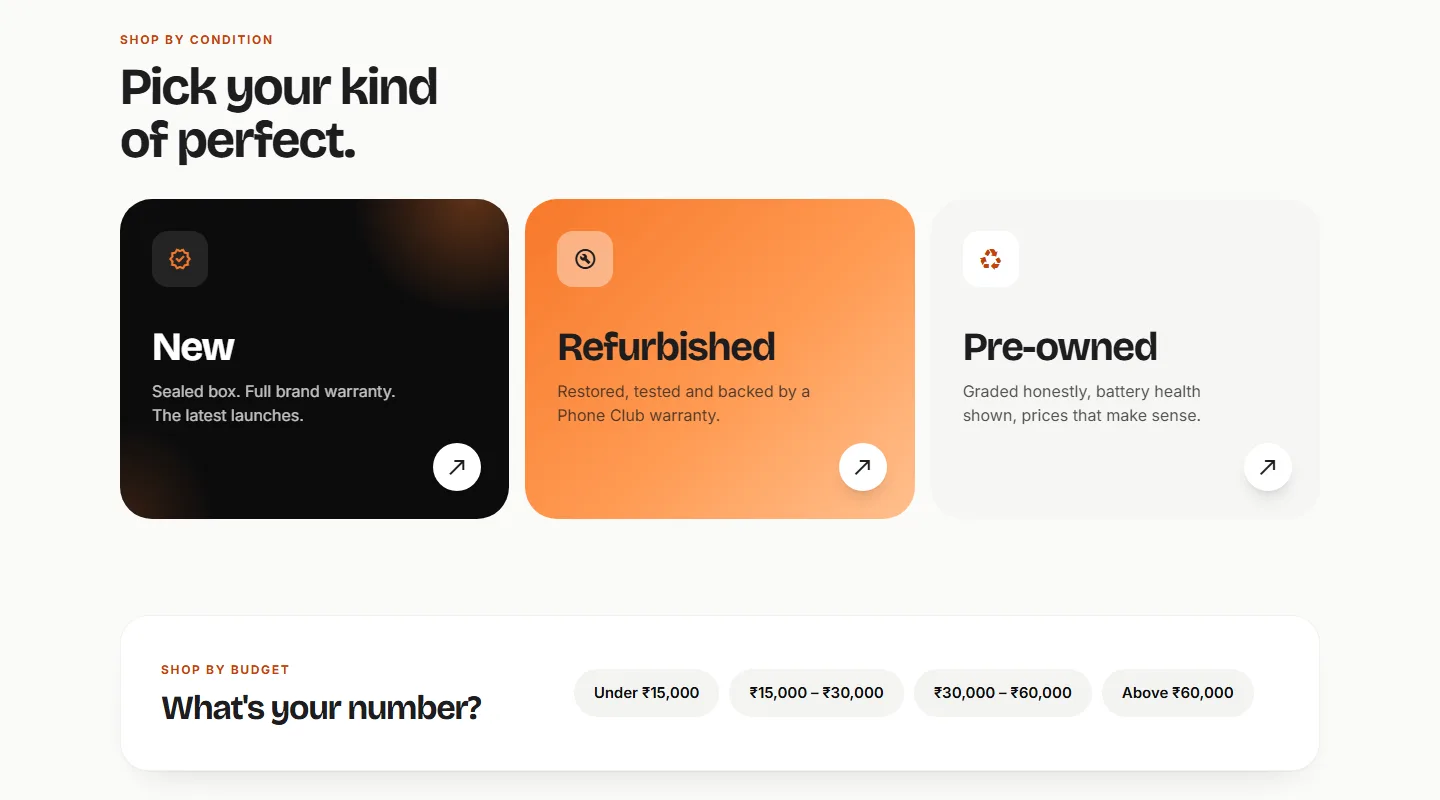 Phone Club — Shop by condition and budget